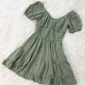 Hollister Green Mini Dress with Shorts